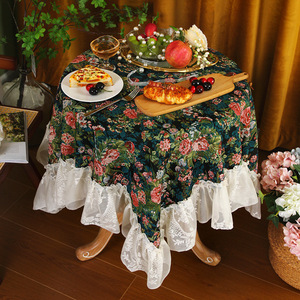 <span class=keywords><strong>Tovaglia</strong></span> Vintage Jacquard Floreale, Elegante Copertura Multiuso <span class=keywords><strong>in</strong></span> Tessuto per Tavolo da Tè, Decorazione Floreale per Casa, Matrimoni e Feste - Product Image 5