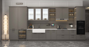 Gabinetes de Cocina Modulares Ecológicos de Madera Sólida para Comedor, Villa o Apartamento, Tamaño y Color Personalizables, Diseño Moderno con Cajones Deslizantes - Product Image 5
