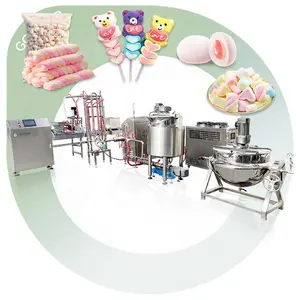 Marshmallow industriale attrezzature Semi pieno automatico fare la macchina rotolo di zucchero filato linea di prodotti per la caramella