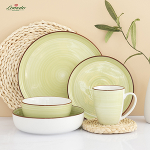 Ensemble de vaisselle en céramique peinte à la main vaisselle en porcelaine personnalisée pour les repas fins et la restauration - Product Image 4