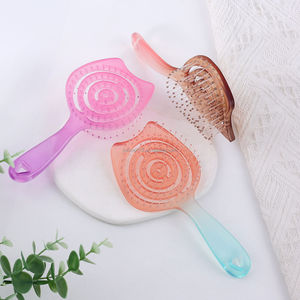 Q246 Peine para el cabello de ABS y PP, portátil, hueco, con diseño de oreja de gato, colorido degradado tipo gelatina, con forma de piruleta, para masaje capilar, para estudiantes, salones y viajes - Product Image 3
