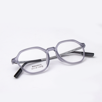 Montures optiques unisexes pour jeunes, monture intégrale en titane bleu, en acétate tendance, imprimées, pour lunettes de lecture – Vente en gros