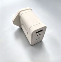Chargeur mural ACK10 25W double port PD QC avec ports USB et Type-C pour les voyages - Adaptateur de charge rapide pour téléphones, appareils photo, écouteurs