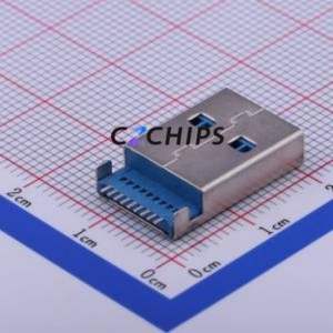 U237-091N-4BLVS10-1 USB Connector SMD Connector ( Connector Type: Type-A )( Gender: Male )( Number of Contacts: 9P ) - Product Image 2