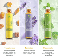Ensemble d'huiles essentielles pour aromathérapie, huiles essentielles naturelles pré-diluées, roll-on avec bille de massage, 6x10ml