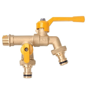<span class=keywords><strong>Robinet</strong></span> de jardin <span class=keywords><strong>extérieur</strong></span> en laiton 1 entrée 2 sorties <span class=keywords><strong>robinet</strong></span> antigel de couleur laiton naturel avec connecteur de <span class=keywords><strong>tuyau</strong></span> - Product Image 5
