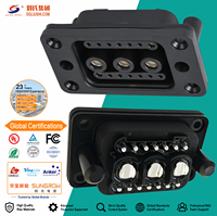 Connecteur de stockage d'énergie empilable IP67 3+14 80A avec assemblage de câbles personnalisé pour l'énergie industrielle/commerciale/domestique