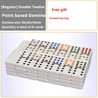 Jeu de dominos Yunduo Double Six/Double Nine/Double Twelve, dominos multi-styles