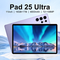 Tablette PC Pad 25 Ultra 11 pouces Octa Core 1,2 GHz IPS Capacitive Android 14.0 USB Type-C MTK 5G Professionnelle pour Entreprise 16 Go