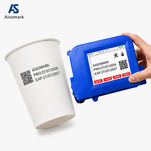 Stampante CIJ Portatile Aisomark Mini con Design Blu, Nuova Stampa su Materiali Flex ed Egg, Data <span class=keywords><strong>di</strong></span> Scadenza, Numero <span class=keywords><strong>di</strong></span> Serie, Codice a Barre, Logo - Product Image 1