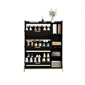 Organizzatore per Scarpe Compatto e Moderno, Scarpiera a 6 Ripiani in Legno, Mobile Autoportante per la Casa - Product Image 1