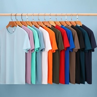 T-shirt en coton mercerisé blanc anti-taches et imperméable, coupe ample, manches courtes, personnalisable avec logo, uniformes de classe