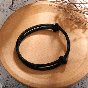 Pulsera de hilo de cadena con cuerda roja de la suerte ajustable para hombre y mujer, cadena tejida hecha a mano, regalo de joyería para pareja - Product Image 4