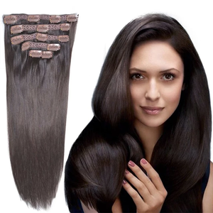 ต่อผมแบบคลิปหนีบ  ผมแท้บริสุทธิ์  แบบ Double Drawn  ฐานลูกไม้ระบายอากาศได้ดี  คลิปหนีบแน่น  มองไม่เห็น  น้ำหนักเบา สำหรับผู้หญิง - Product Image 1