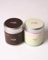 Boîte à matcha ronde personnalisée écologique, en fer blanc de qualité alimentaire, hermétique et opaque, pour emballage cadeau de poudre de matcha