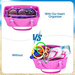 Custom Iridescent <b>Beach</b> Bag Organizer Insert Compatible with Bogg Bag <b>Beach</b> Bag Insert Divider Pouch Waterproof Liner - Product Image 4