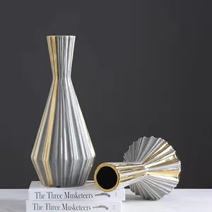 Lüks Vintage sanat seramik çiçek vazo porselen vazolar yaratıcı ev oturma odası dekor vazo
