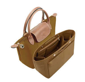 2025新款热销包内手提包毛毡包收纳包多口袋软手柄大尺寸女性插入包 - Product Image 1