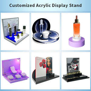 ชั้นวางเลนส์สัมผัสแบบอะคริลิคสองชั้นสีขาวทันสมัยแบบกำหนดเองสำหรับร้านเสริมสวย - Product Image 5