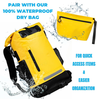 Pochette étanche en PVC 3L avec fermeture à fermoir pour tous les articles de toilette, voyages et plage