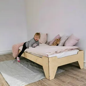 몬테소리 유아 층 침대 합판 어린이 싱글 침대 길어진 확대 결합 유치원 큰 아기 침대 침대