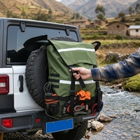 Sac de rangement pour roue de secours avec fermeture à enroulement pour équipement de plein air, fixation arrière pour véhicule, idéal pour le camping et les sentiers