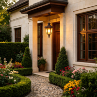 Luz LED de Jardín con Sensor de Movimiento y Sensor de Luz, IP65, de Aluminio Fundido, para Montaje en Pared Exterior