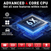 Launch X431 CRP129I V2.0 OBD2 Lector de código Herramienta de escaneo de coche multisistema con 12 servicios calientes Garantía de 1 año