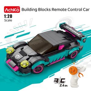 Kits de voitures de course technologiques Achko 70053, ensembles de briques de construction de hypercars RC, voitures de sport pour jouets en blocs - Product Image 6
