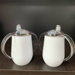 Sans BPA enfants bébé Infan mamelon sublimation enduit blanc isolé en acier inoxydable 8 oz sippy tasses pour impression presse à chaud - Product Image 1