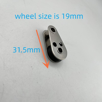 Pulley Blok Putar Baja Tahan Karat 19mm untuk Kapal Layar Mini, Penggunaan Rumah Tangga, OEM