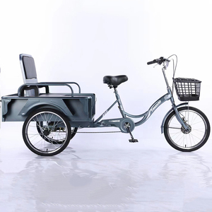 Tricycle à trois roues moins cher 2023 pour adultes avec siège arrière et panier Triciclo Para Adultos/vélos <span class=keywords><strong>cargo</strong></span> à trois roues Trike à vendre - Product Image 5