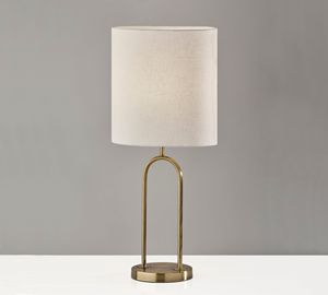 American Style Blue Pattern White Finish Ceramic Table Lamp for Home Decoration - Product Image 5
