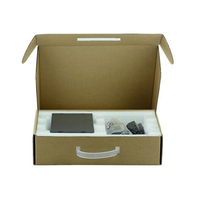 Dossiers rigides en carton ondulé cinq couches personnalisés en usine, emballage portable pour ordinateurs portables et appareils électroniques, en matériaux recyclés avec poignée en mousse
