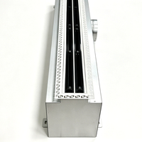 Diffuseur linéaire encastré avec boîtier flexible en aluminium, cadre en aluminium, lames intérieures en ABS, grille de ventilation CVC