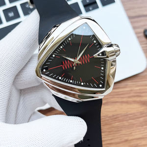 Montres pour hommes Ventura Triangle Luxe - Montre mécanique automatique pour hommes Cadran ECG Bracelet en silicone pour hommes - Product Image 3