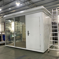 Cabane mobile préfabriquée moderne en aluminium, étanche et résistante au vent, idéale pour l'arrangement floral et la vie en préfabriqué