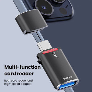 Lecteur de cartes OTG 2 en 1 Type C USB 3.0 vers USB C Adaptateur OTG Type C vers lecteur de <span class=keywords><strong>carte</strong></span> mémoire pour iPhone 15 <span class=keywords><strong>Samsung</strong></span> Huawei Xiaomi - Product Image 2