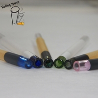 Papier à cigarettes en verre transparent de 10 mm de diamètre, logo personnalisé, papier à cigarettes en verre coloré, vente en gros