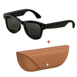 M02 Smart Ai <b>Glasses</b> 13Mp Camera Bluetooth Music Player With Leather <b>Case</b> And Charging Cable - Product Image 2