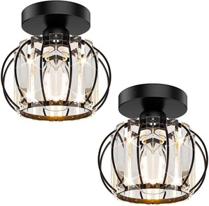 <span class=keywords><strong>Plafonnier</strong></span> encastré, <span class=keywords><strong>petit</strong></span> luminaire en cristal, éclairage intérieur LED, <span class=keywords><strong>plafonnier</strong></span> en cage de fer, lampes suspendues pour la maison - Product Image 4