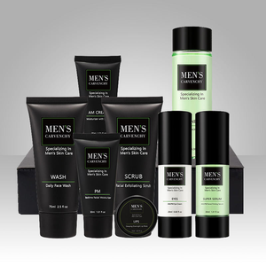 Set de Cuidado <span class=keywords><strong>Facial</strong></span> Diario para <span class=keywords><strong>Hombre</strong></span>, Marca Privada Personalizada, Suero Limpiador, Hidratante, Productos para el Cuidado de la Piel <span class=keywords><strong>Facial</strong></span> para <span class=keywords><strong>Hombre</strong></span> - Product Image 1