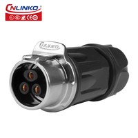 Cnlinko fabricant LP-20 3 broches IP68 Type de vis vis vis métal femelle prise circulaire étanche 3 broches puissance IP68 connecteurs