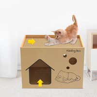 Griffoir pour chat en forme de L à double couche écologique avec du bois durable et du sisal pour le plaisir des félins