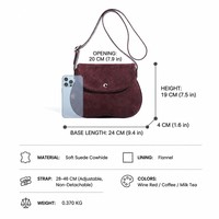 Sac bandoulière vintage en cuir suédé personnalisable avec logo, faible MOQ, pour femme, sac à rabat de créateur, vente en gros