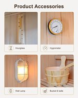 Ruang Sauna Hemlock/Cedar 2 Orang untuk Rumah/Gym/Spa dengan Pemanas Listrik