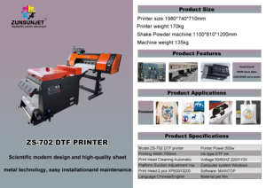 60cm A1 24" DTF Printer for Roll to Roll Fabric Design T-shirt Design Printing Factory - Product Image 2