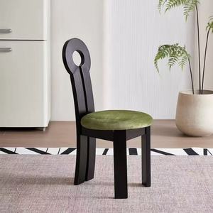 Silla de Comedor Clásica de Madera, Silla Tapizada Multicolor para Interiores de Hogar y Cafetería - Product Image 3