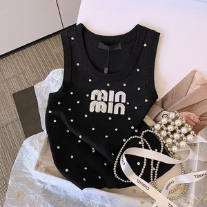 Camiseta sin Mangas Corta Informal y Transpirable para <span class=keywords><strong>Mujer</strong></span> de Talla Grande, con Bordado de Letras con Lentejuelas para el Verano - Product Image 1