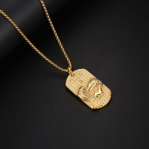 Collar de Piscis con colgante de acero inoxidable para hombre, amuleto del zodiaco SP861 - Product Image 3